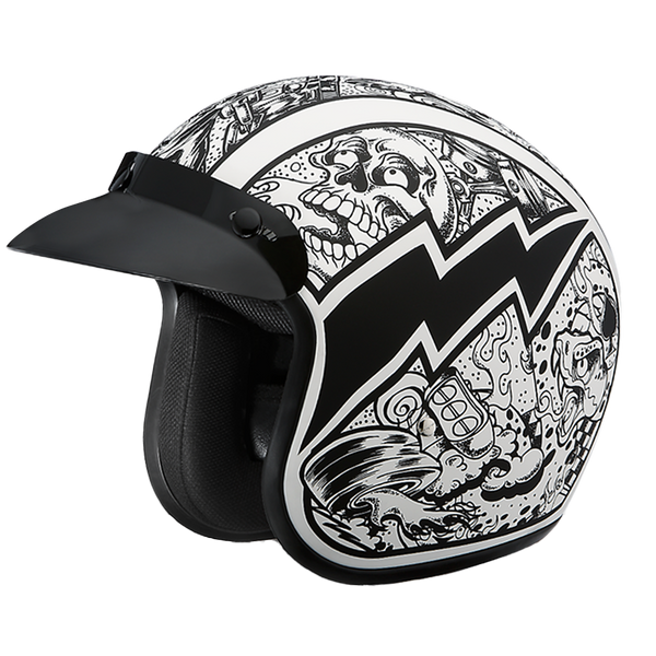 DOT Approved Daytona Cruiser Open Face Motorcycle Helmet - Men