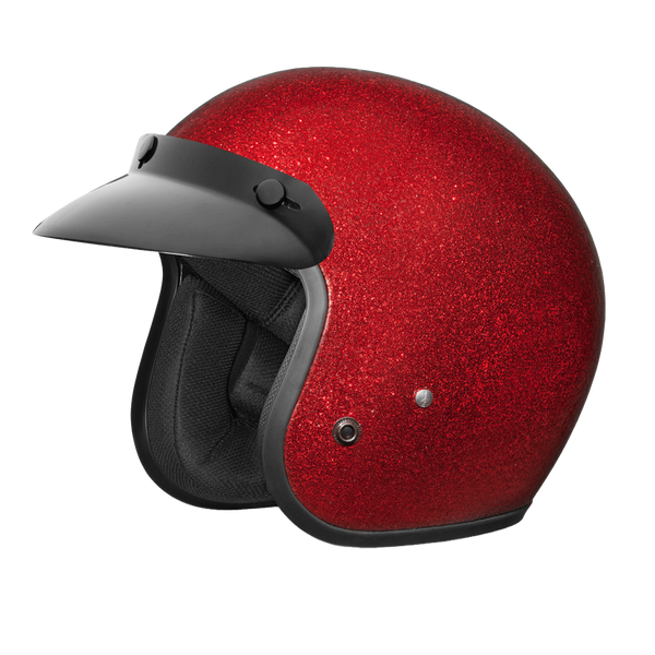D.O.T. Daytona Cruiser- Red Metal Flake – Daytona Helmets