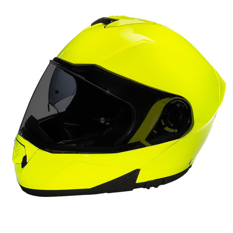 Load image into Gallery viewer, Daytona Glide Modular Motorcycle Helmet - DOT Approved, Bluetooth Ready, Dual Visor, Men/Women/Youth - Fluorescent Yellow
