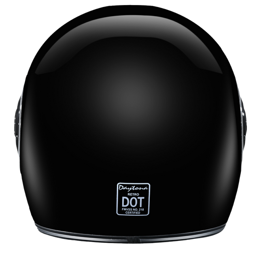 D.O.T. Daytona Retro- Hi-Gloss Black W/ Chrome Accents