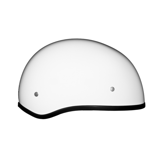 D.O.T. Daytona Skull Cap W/O Visor- Hi-Gloss White