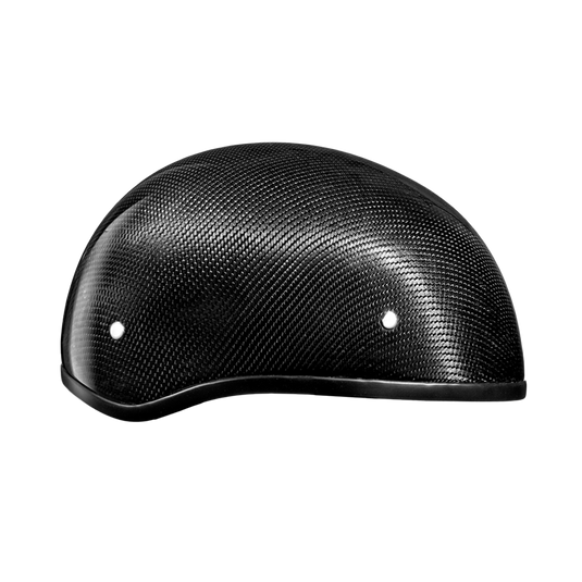 D.O.T. Daytona Skull Cap W/O Visor- Grey Carbon Fiber