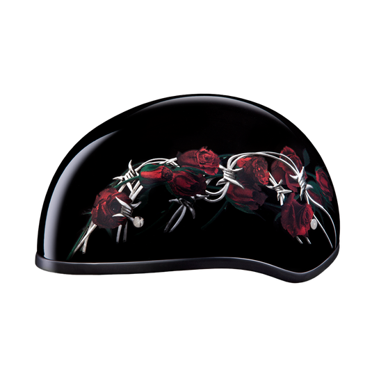 Daytona Motorcycle Helmet, Skull Flames Red, Late for Sale in