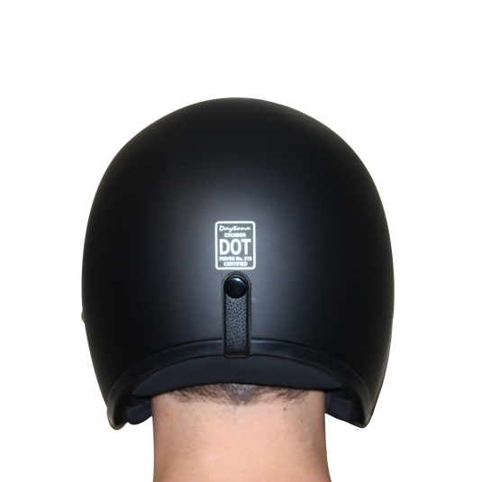 dot approved leather motorcycle helmet Hot Leathers HLD1006 Black Out Eagle Skull Cap Half Bikers Suitable for use with goggles DOT Approved Daytona Cruiser Open